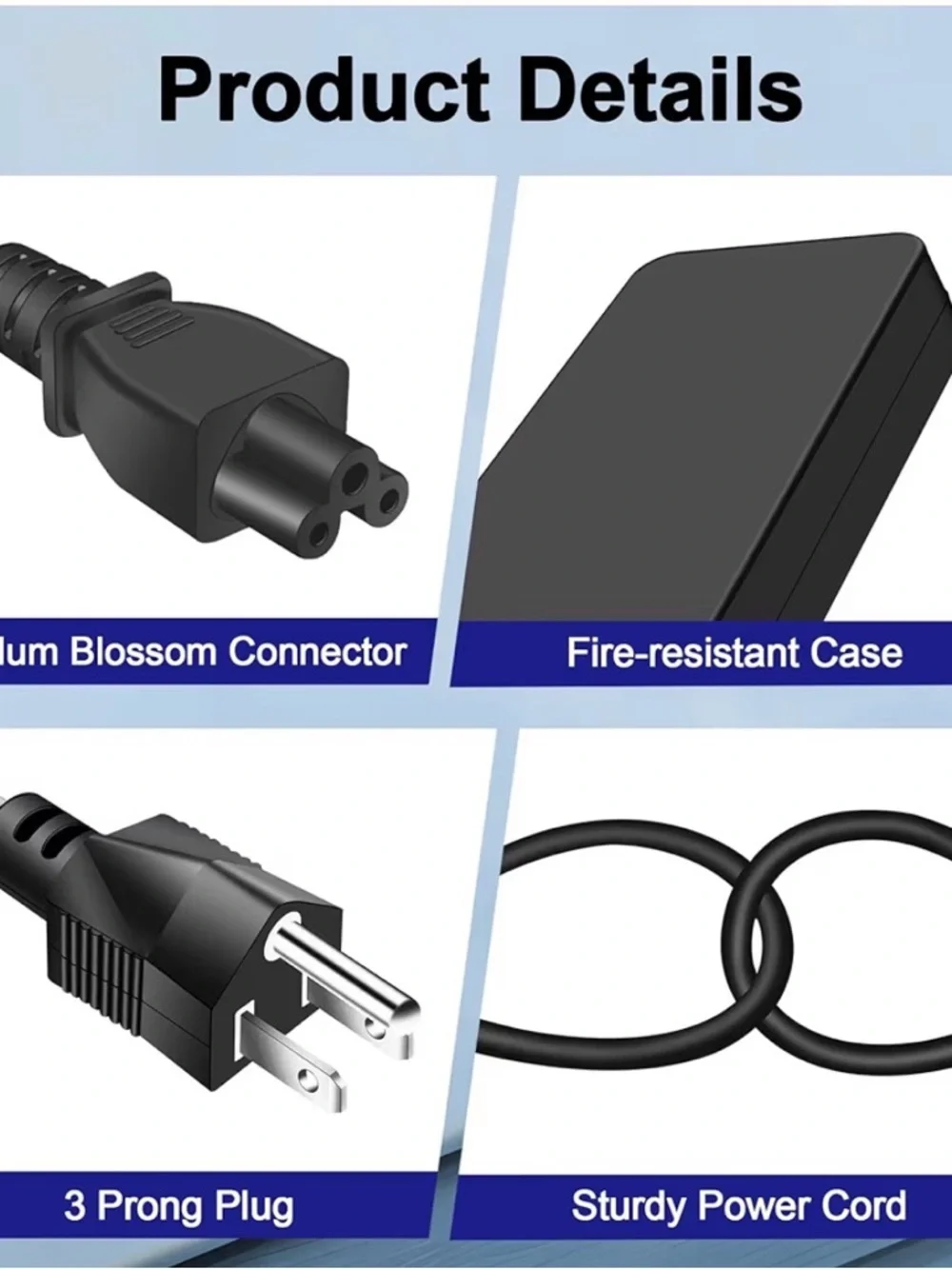 Universal Black AC Laptop Power Adapter Charger asus